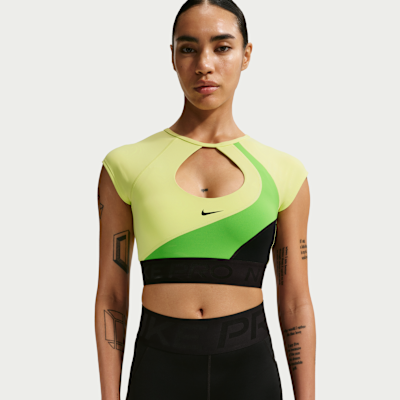 Nike Pro Sculpt Women's Medium-Support Padded Short-Sleeve Sports